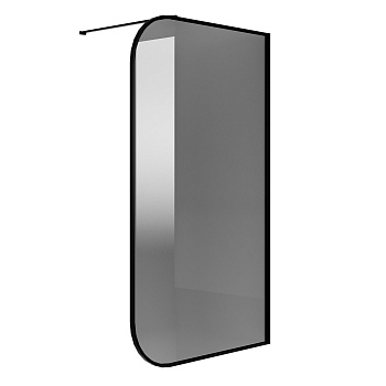 Душевая перегородка Niagara Nova NG-689-90TBLACK (90х200) черный матовый,стекло тонированное,1 место 
