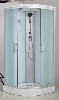 Душевая кабина Imwei XDS-09FW, 90 x 90 см, средний поддон, с крышей, стекла матовые, профиль серебристый 