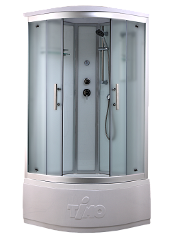 Душевой бокс Timo Standart T-6600SF, 100 x 100 см, c крышей, высокий поддон, стекла прозрачные, профиль хром 