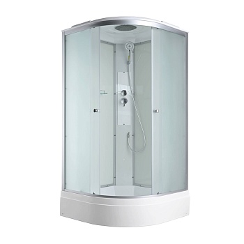 Душевая кабина AvaCan C3090 78310, 90 x 90 см, с крышей, поддон средний, стекло матовое, профиль хром 