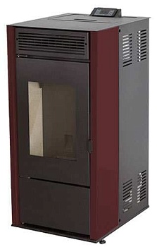 Пеллетная печь-камин Tim Sistem Rittium 7 metal (10KW) бордовая 