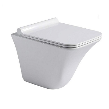 Подвесной унитаз Black&White Universe 720W00, безободковый 