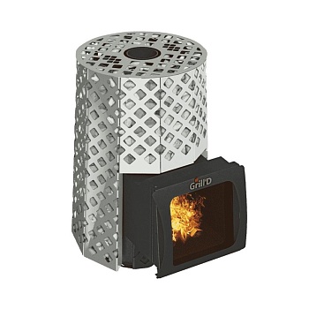 Дровяная печь для бани Grill’D Violet Steel Romb Short Window Max 