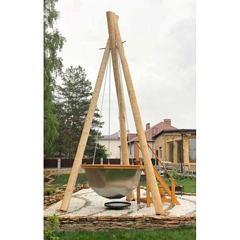 Банный чан Елисей Силович на бревнах 