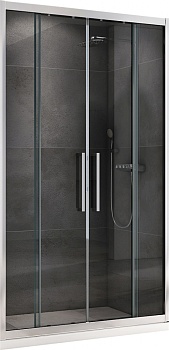 Душевая дверь Abber Schwarzer Diamant AG33180H, 180 х 195 см, стекло прозрачное, профиль хром 