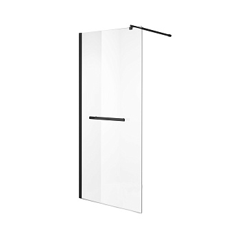 Душевая перегородка Niagara Nova NG-681-12ВLACK (120х195) черный,стекло прозрачное,1 место 