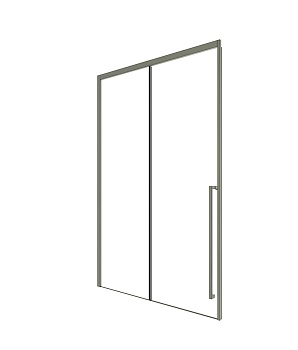 Душевая дверь в нишу Timo T50L/T50R, 140*200 см, левая/правая, стекло прозрачное, профиль никель 