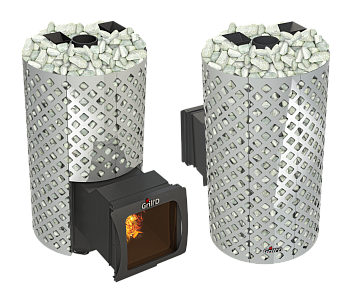 Дровяная печь для бани Grill’D Violet World Steel Romb Long Window Max Pro 