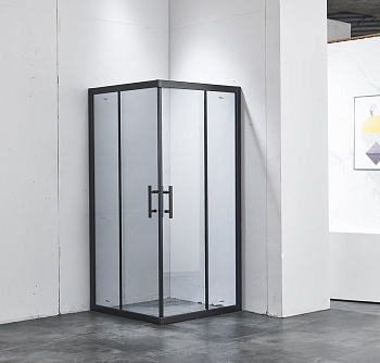 Душевой уголок Imwei YL-9002B, 90 x 90 см, с поддоном, стекла прозрачные, профиль черный 