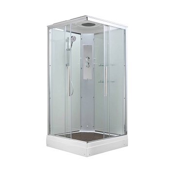 Душевая кабина Avacan K2090 78274, 90 х 90 см, с крышей, поддон низкий, стекло прозрачное, профиль хром 