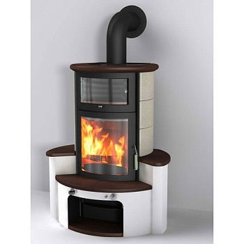 Печь 63 GT ECOplus, jola-braun/stone 245, черная рамка (Hark) 