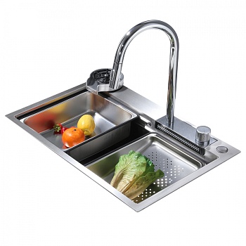 Кухонная мойка Abber Wasser Kreis AF2194, 68 см, цвет хром 