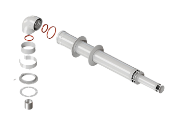 Комплект коаксиальный универсальный Royal Thermo АНТИЛЕД 60/100 - 1000мм 