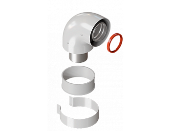 Колено Royal Thermo диам. 60/100L FF 90гр 