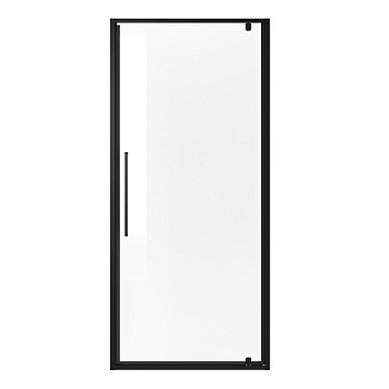 Дверь в нишу Niagara Nova NG-85-8AB (80х195) черный матовый,стекло прозрачное,дверь распашная,1 место 