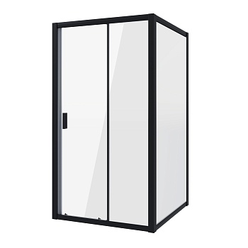 Душевое ограждение Niagara Nova NG-82-11AB-A80B (110х80х195) прямоугольник,черный, дверь раздвижная,стекло прозрачное,2 места 