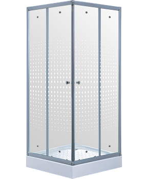 Душевой уголок Timo TL-1102R Romb Glass, стекло прозрачное с узором, 100 х 100 х 200 см 