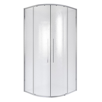 Душевое ограждение Niagara Nova NG-3627-34 (100х100х195) четверть круга, хром,двери раздвижные,стекло шиншилла,1 место 
