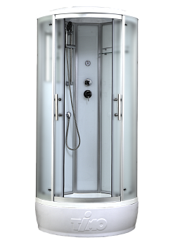 Душевая кабина Timo Standart T-6680SF, 80 x 80 см, c крышей, средний поддон, стекла матовые, профиль хром 