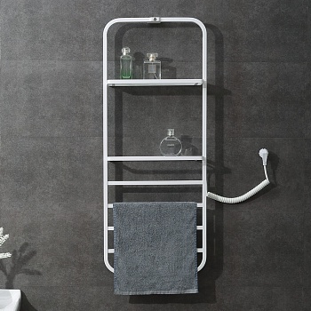 Полотенцесушитель электрический Black&White Moon N-337W, 40 x 101 см, белый матовый, 337WN 