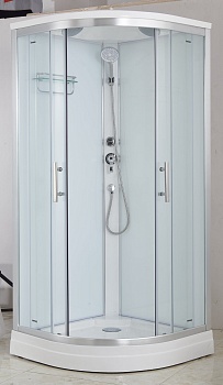 Душевая кабина Imwei XDL-09H, 90 x 90 см, средний поддон, с крышей, стекла прозрачные, профиль серебристый 