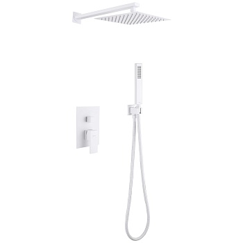 Душевая система Abber Daheim AF8219W, белый матовый 