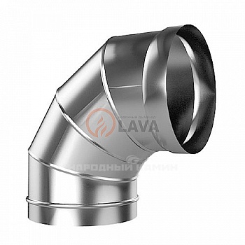 LAVA Отвод ЭЛИТ 180 мм. 90" 304 нерж. (0,8 мм) 