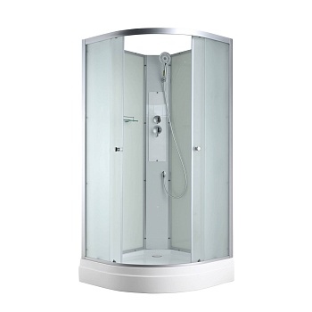 Душевая кабина AvaCan C2080N 78293, 80 x 80 см, без крыши, поддон низкий, стекло матовое, профиль хром 