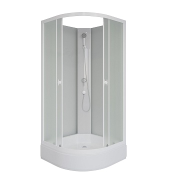 Душевая кабина Niagara Promo P80/26/MT/BK, 80 x 80 см, стекло матовое, профиль белый 