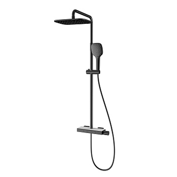 Душевая система Black&White Universe 5010ВUK UK5010B, цвет черный матовый 