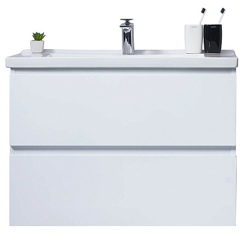 Тумба с раковиной Orans BC-4023-800W 80 см подвесная, белая 