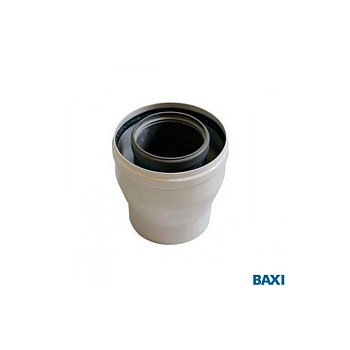 Переходник коаксиальный с диаметра 80/125 мм на диаметр 60/100 Coaxial adaptor 80/125 – 60/100mm 