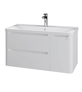 Тумба подвесная "АДЕЛЬ-90 см" с 2-я ящ. белый глянец (ум. Aдель-90) 