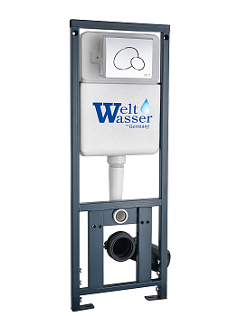 WeltWasser WW MARBERG 410 RD CR Инсталляция для унитаза. Круглая хром кнопка. 
