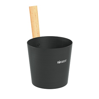Шайка EVEREST 5л, алюминий BLACK (TG-50) 