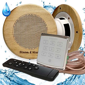 Комплект влагостойкой акустики SW 2 White Eco Sauna (круглый) 