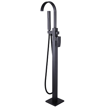 Смеситель Abber Wasserfall AF8615B для ванны, черный матовый 