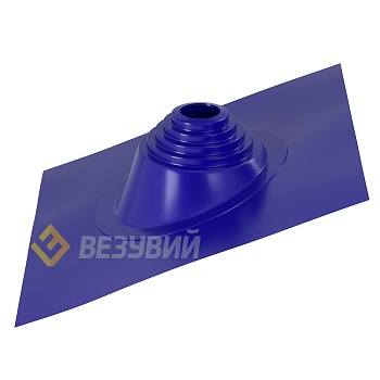 Кровельный проход "ВЕЗУВИЙ" №17 (д.75-200мм, 455х455мм) угл, силикон, Синий 