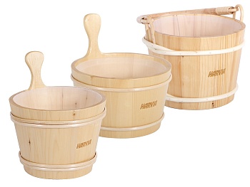 HARVIA Шайка деревянная с пласт.встав. SAC10107 7 л 