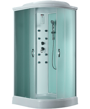 Душевая кабина Timo Eco TE-0702L/TE-0702R, 120 х 80 см, левая/правая, стекло матовое, профиль белый 