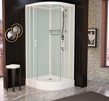 Душевая кабина Frank F420 М White матовое стекло 120х120 см, 20010 