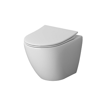 Унитаз подвесной Niagara Vista NG-9301 (495х365х375) безободковый с тонкой крышкой,микролифт,1 место 
