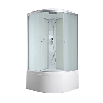 Душевая кабина AvaCan C5090 78325, 90 x 90 см, с крышей, поддон высокий, стекло матовое, профиль хром 