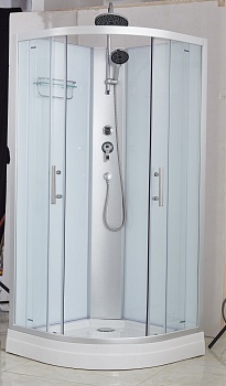 Душевая кабина Imwei XS-09SC, 90 x 90 см, средний поддон, стекла прозрачные, профиль серебристый 