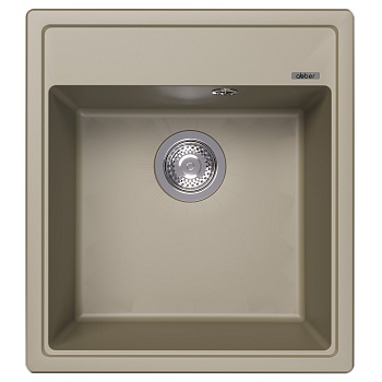 Кухонная мойка Abber Quarz AQ2901S, 46 см, кварцевый композит, песочный 