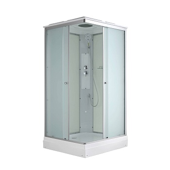 Душевая кабина Avacan CK2080 78337, 80 х 80 см, с крышей, поддон низкий, стекло матовое, профиль хром 