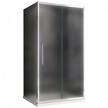 Душевой уголок Abber Schwarzer Diamant AG30130MH-S50M, 130 х 50 см, стекло матовое, профиль хром 