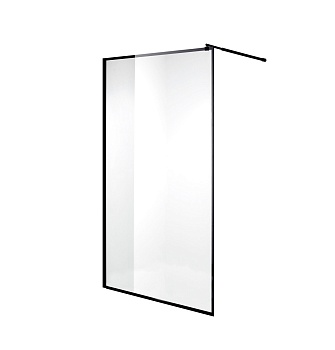Душевая перегородка Niagara Nova NG-687-12ВLACK (120х195) черный,стекло прозрачное,1 место 