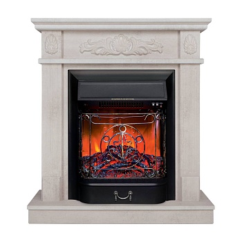 Камин RealFlame Adelaida WT с очагом Majestic Lux Black 