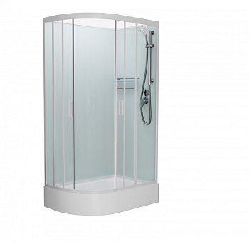 Душевая кабина Frank F412/1 R М White 120x80 без крыши матовое стекло, 20031 